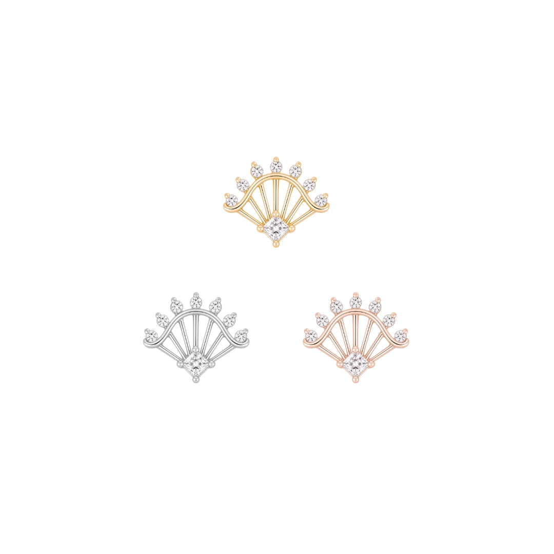 Riviera Threadless End with CZ Threadless Ends Buddha Jewelry