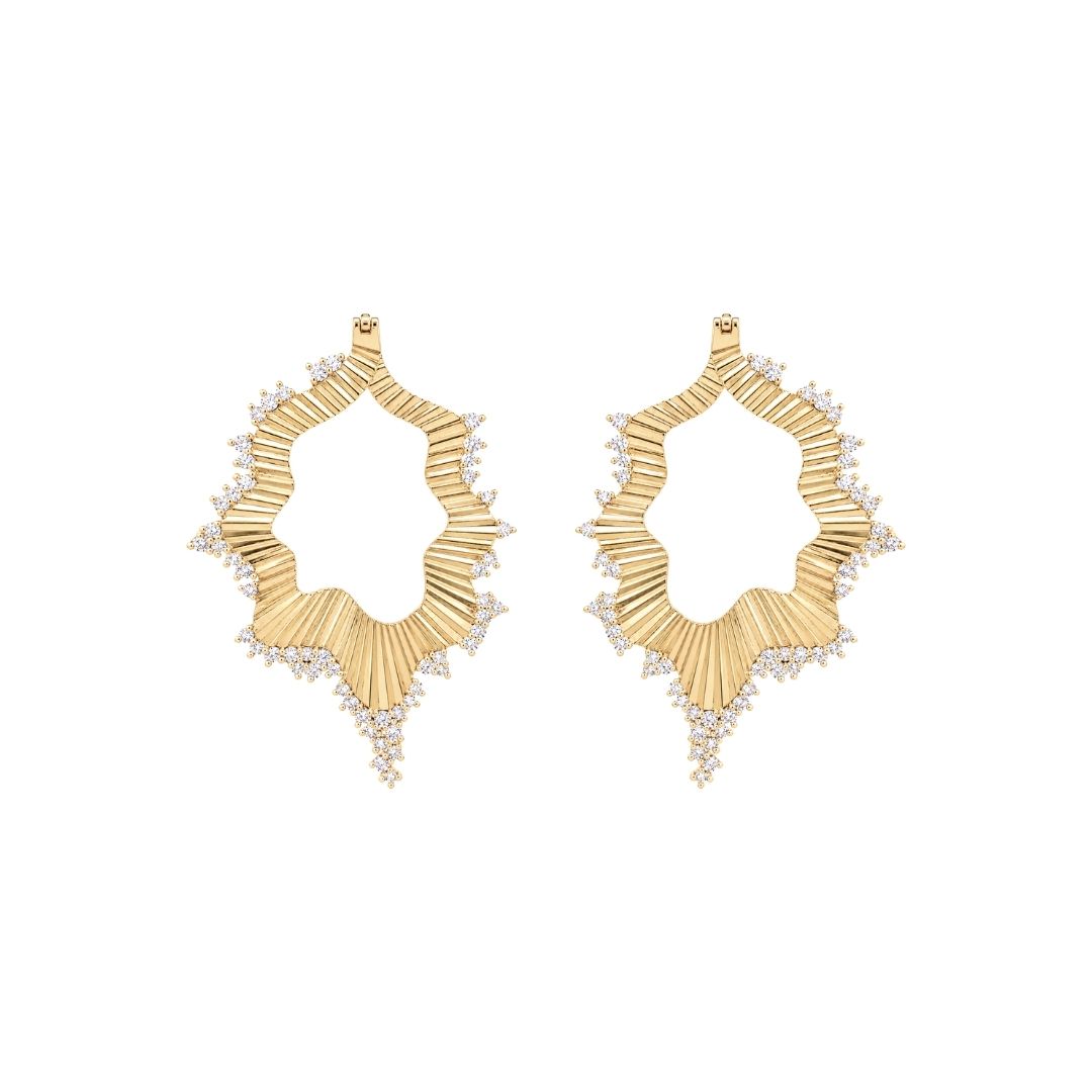 Heartbreaker Gold Plated Earrings with CZ Earrings Buddha Jewelry