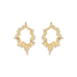Heartbreaker Gold Plated Earrings with CZ Earrings Buddha Jewelry
