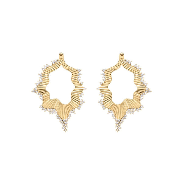 Heartbreaker Gold Plated Earrings with CZ Earrings Buddha Jewelry