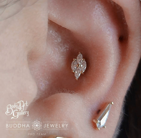 Dream On Threadless End with CZ Threadless Ends Buddha Jewelry