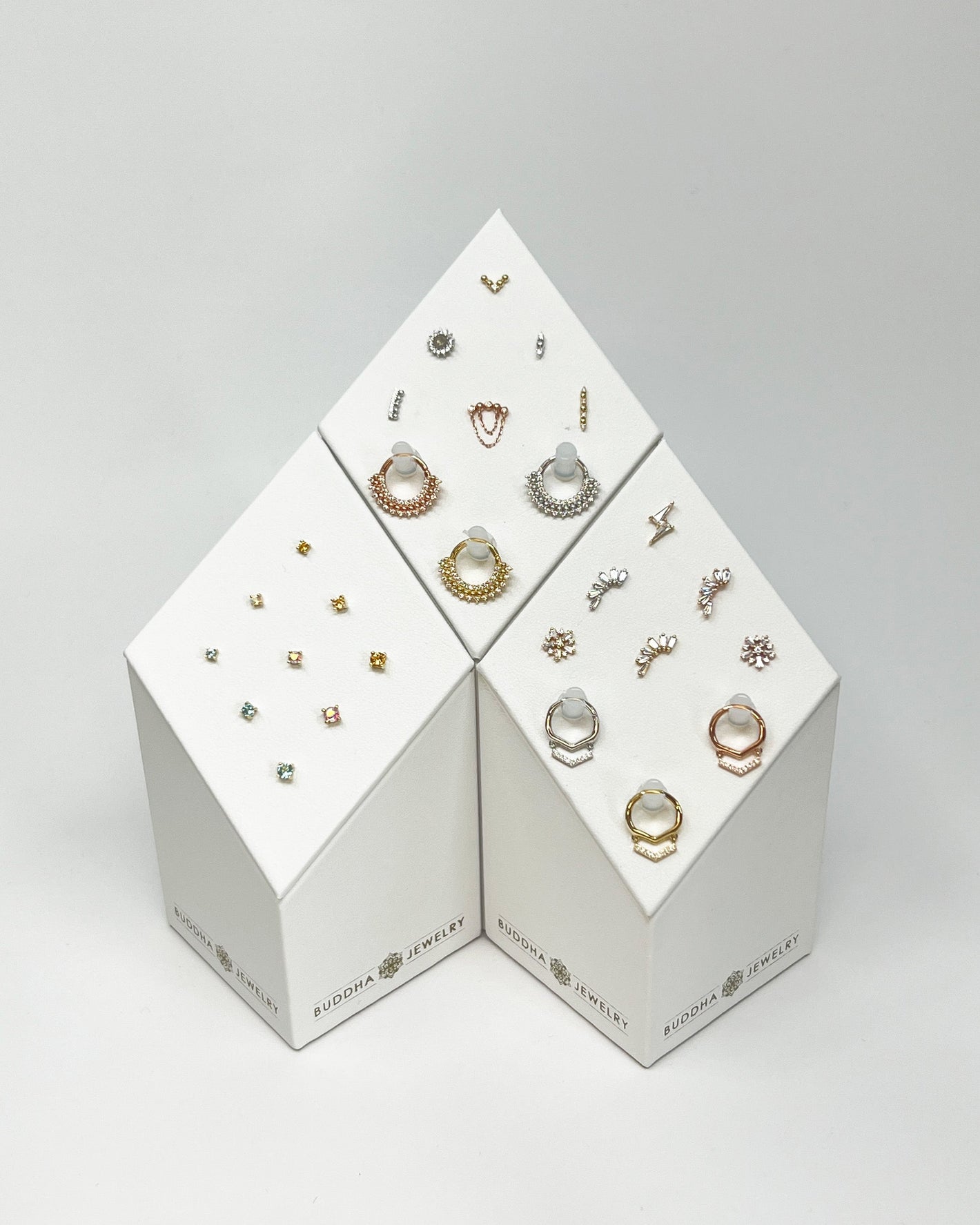 Threadless End & Clicker Combination Display Displays Buddha Jewelry