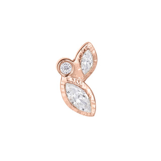 Impulse - CZ - Threadless End Threadless Ends Buddha Jewelry Rose Gold  