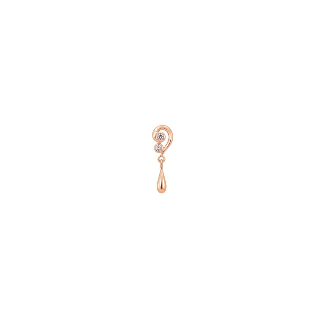 APP-Incanto Threadless End with CZ Threadless Ends Buddha Jewelry 14k Rose Gold