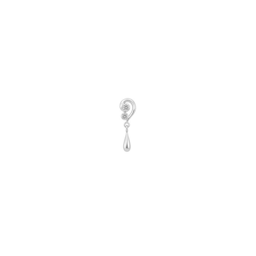 APP-Incanto Threadless End with CZ Threadless Ends Buddha Jewelry 14k White Gold