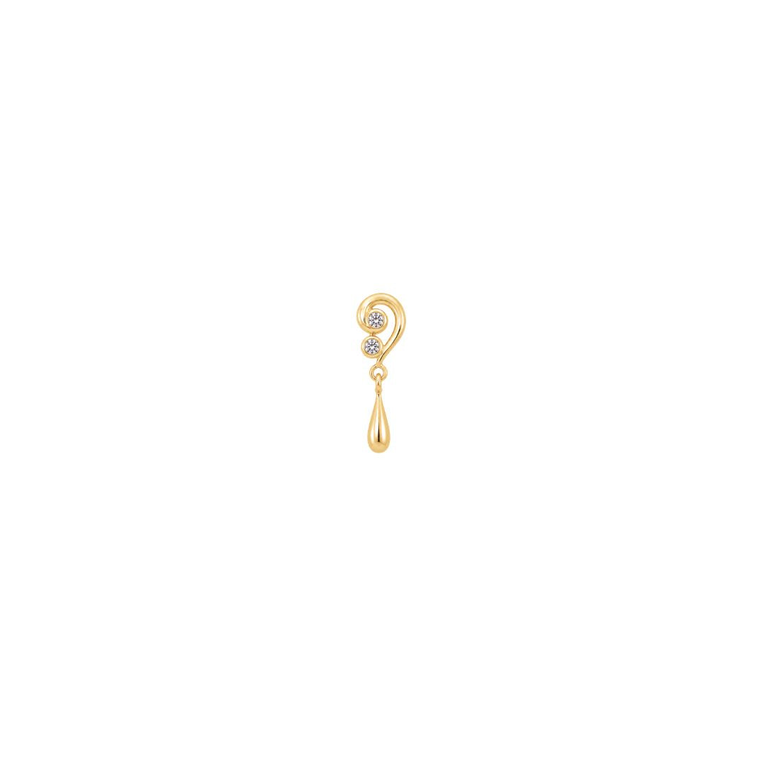 APP-Incanto Threadless End with CZ Threadless Ends Buddha Jewelry 14k Yellow Gold