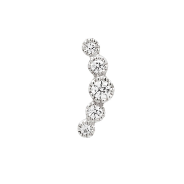 Infinity Threadless End With CZ Threadless Ends Buddha Jewelry 14k White Gold
