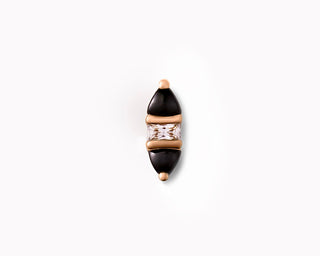 Innuendo Threadless End with Black Spinel Threadless Ends Buddha Jewelry Rose Gold