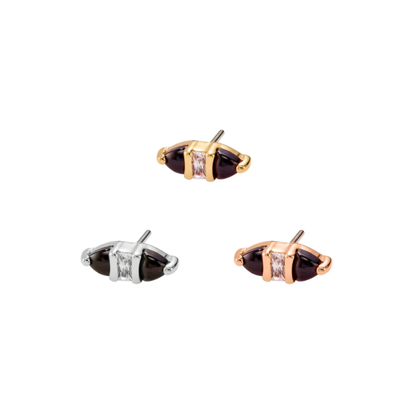 Innuendo Threadless End with Black Spinel Threadless Ends Buddha Jewelry