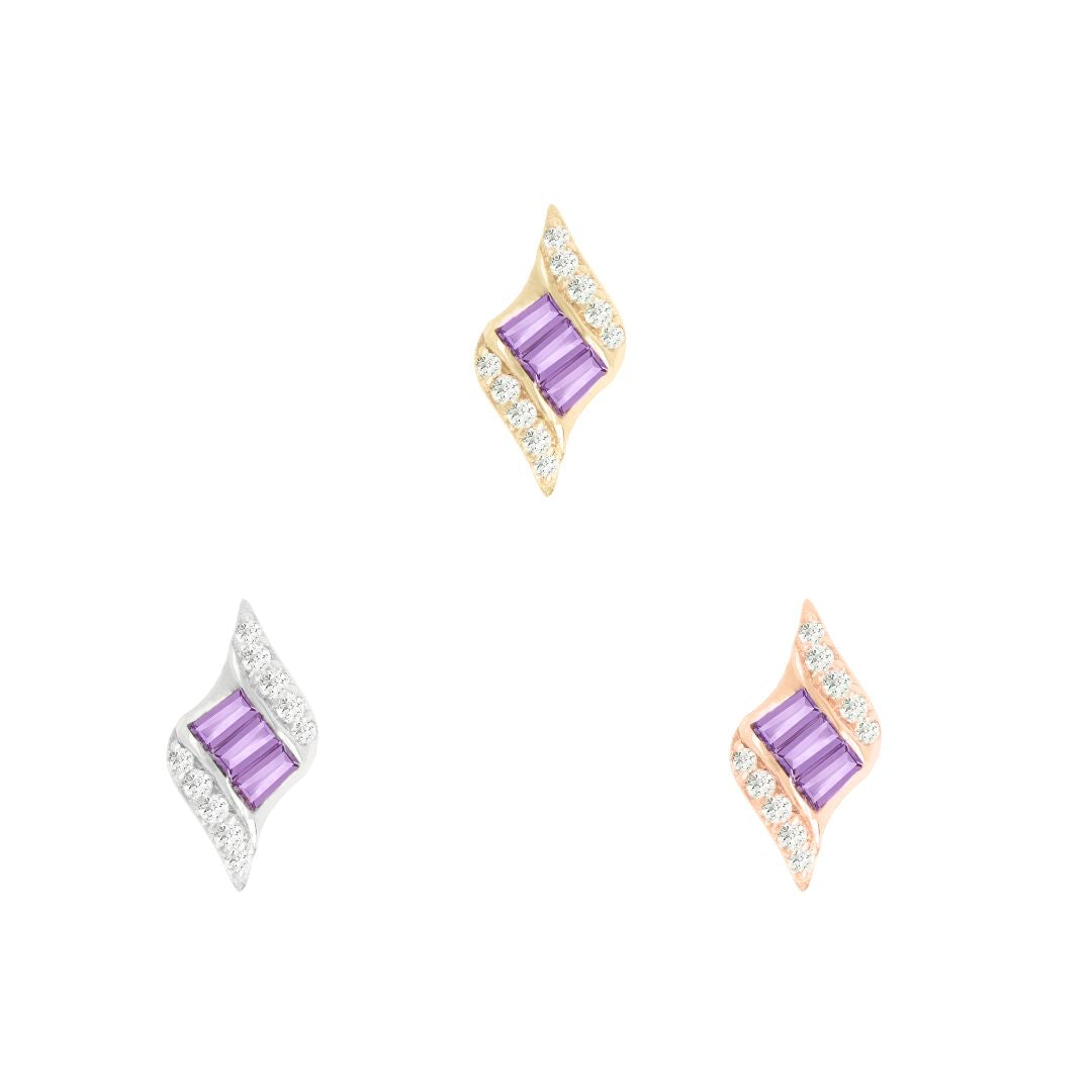 Intrigue Threadless End with Amethyst Threadless Ends Buddha Jewelry