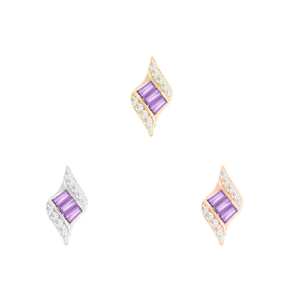 Intrigue Threadless End with Amethyst Threadless Ends Buddha Jewelry