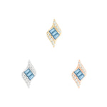 Intrigue Threadless End with London Blue Topaz Threadless Ends Buddha Jewelry