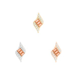 Intrigue Threadless End with Orange Garnet Threadless Ends Buddha Jewelry