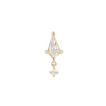 APP-It's All Happening Threadless End with CZ Threadless Ends Buddha Jewelry 14k Yellow Gold
