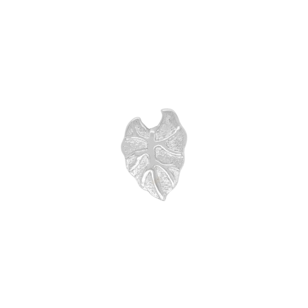 Kalo Leaf Threadless End Threadless Ends Buddha Jewelry White Gold