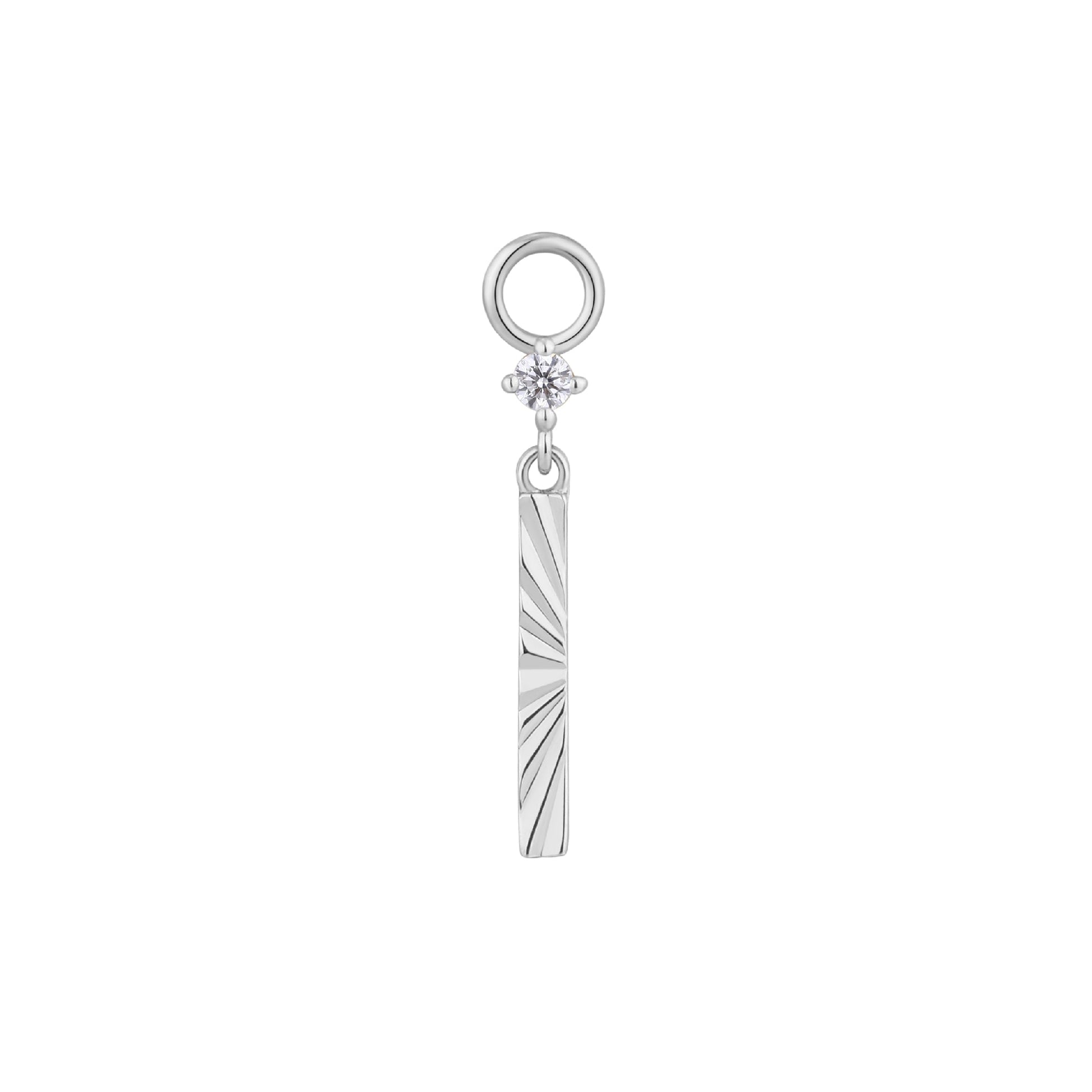 Labyrinth Charm with CZ Charms Buddha Jewelry 14k White Gold