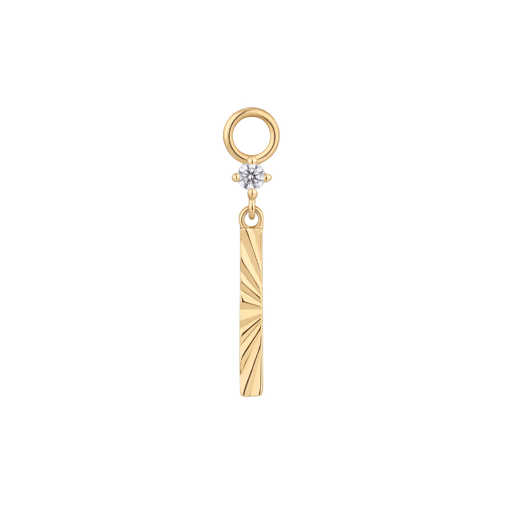 Labyrinth Charm with CZ Charms Buddha Jewelry 14k Yellow Gold