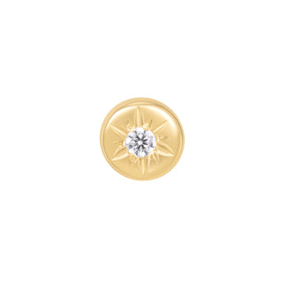 Lark - CZ - Threadless End Threadless Ends Buddha Jewelry Yellow Gold  