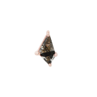 Limelight - Tourmalated Quartz - Threadless End Threadless Ends Buddha Jewelry Rose Gold  