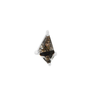 Limelight - Tourmalated Quartz - Threadless End Threadless Ends Buddha Jewelry White Gold  