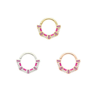 Lola Clicker with Pink Sapphire + Enamel Clickers Buddha Jewelry