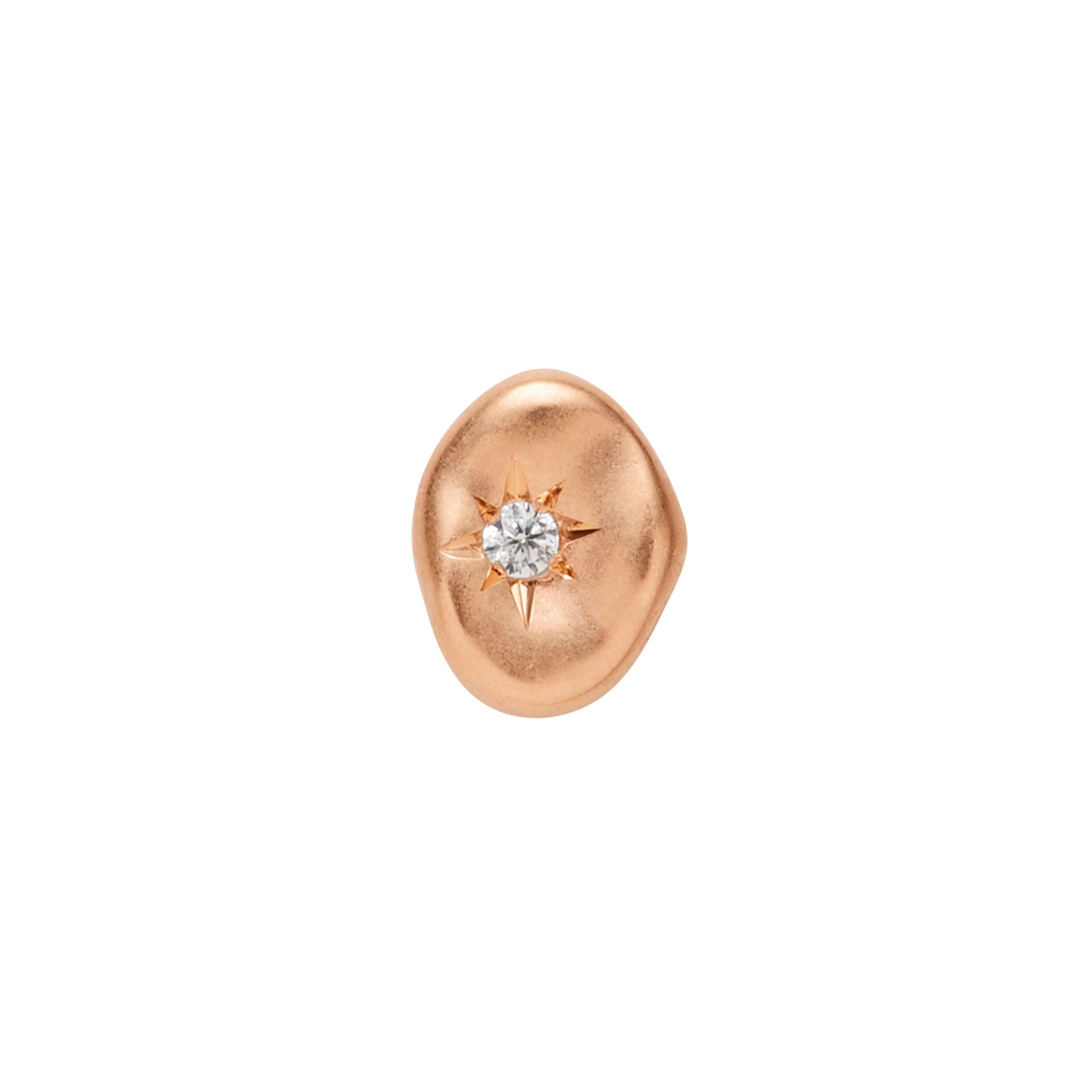 Lover Threadless End with CZ Threadless Ends Buddha Jewelry 14k Rose Gold
