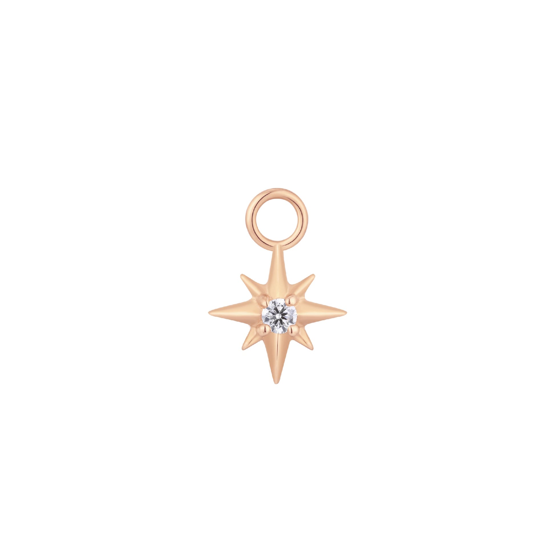 Luminary Charm with CZ Charms Buddha Jewelry 14k Rose Gold