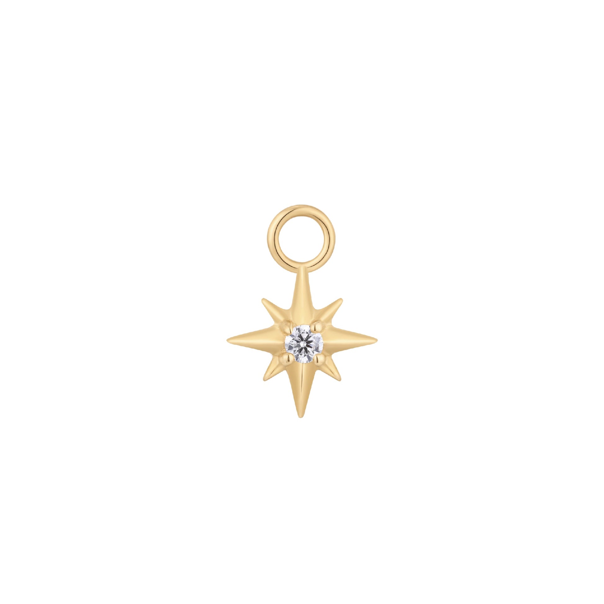 Luminary Charm with CZ Charms Buddha Jewelry 14k Yellow Gold