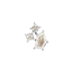 Lyra Threadless End with CZ Threadless Ends Buddha Jewelry 14k Yellow Gold