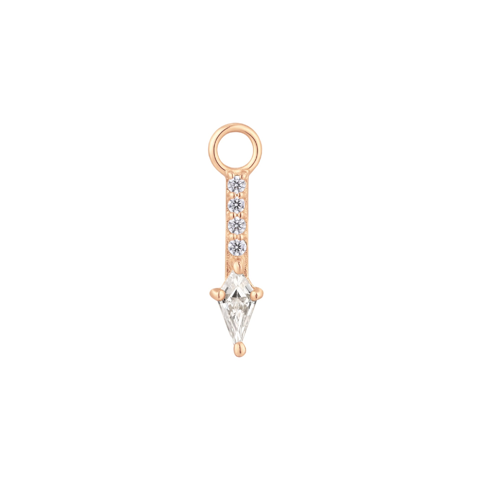 Mercer Charm with CZ Charms Buddha Jewelry 14k Rose Gold
