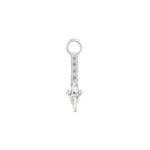 Mercer Charm with CZ Charms Buddha Jewelry 14k White Gold