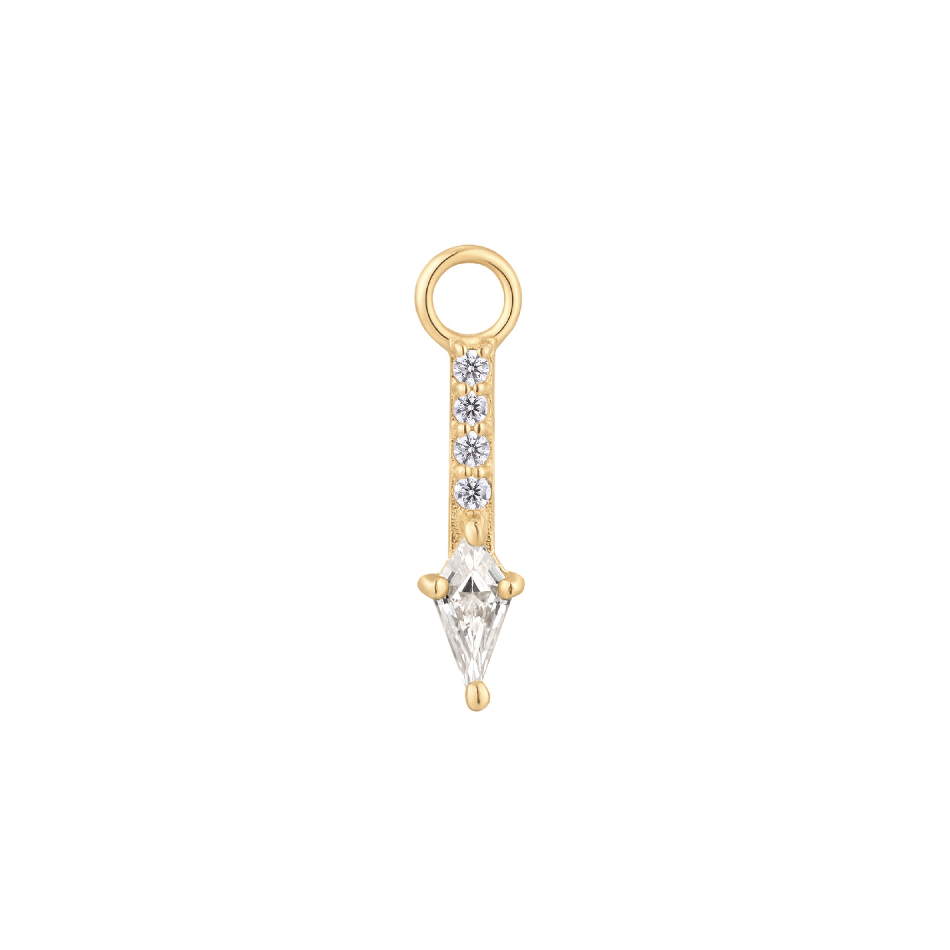 Mercer Charm with CZ Charms Buddha Jewelry 14k Yellow Gold