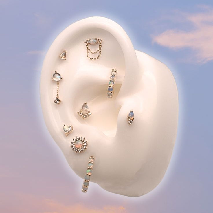 Bianca Threadless End with Moonstone Threadless Ends Buddha Jewelry