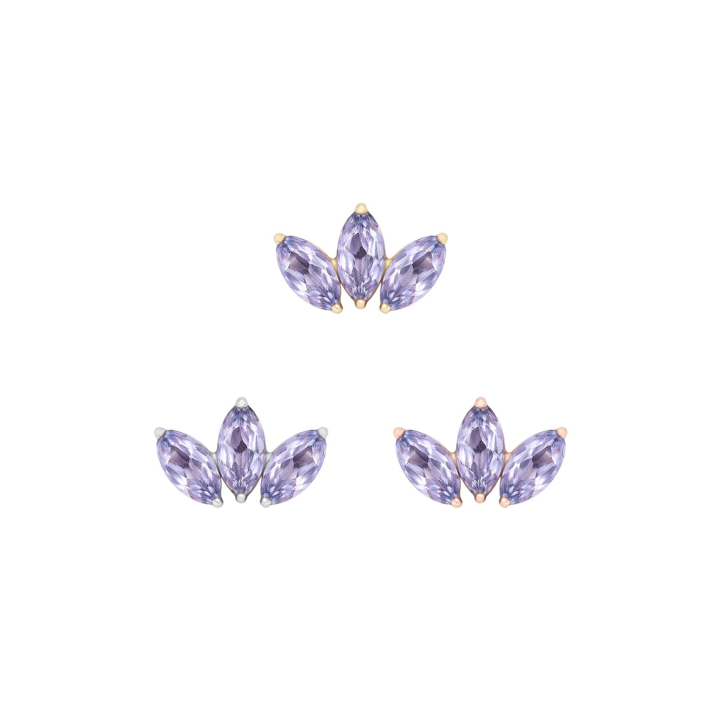 Moet Mini Threadless End with Tanzanite Threadless Ends Buddha Jewelry