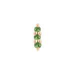 APP-Mishka 3 Threadless End with Tsavorite Threadless Ends Buddha Jewelry 14k Rose Gold