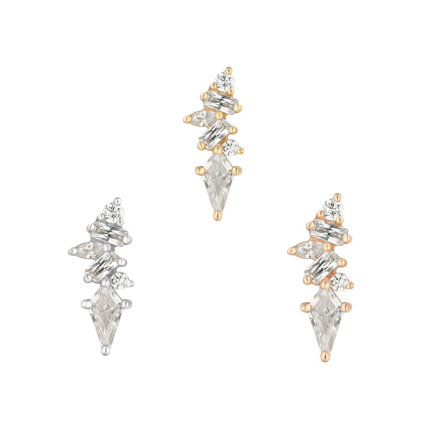 Mixt Threadless End with CZ Threadless Ends Buddha Jewelry