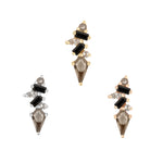 Mixt Threadless End with Smoky Quartz + Black Spinel Threadless Ends Buddha Jewelry