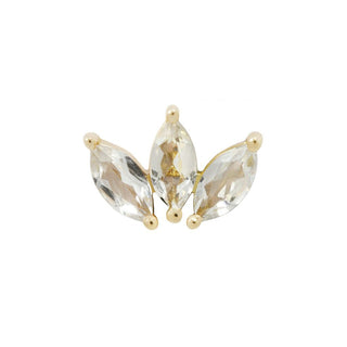 Mini Moet - Swarovski CZ Threadless End Threadless Ends Buddha Jewelry Yellow Gold  