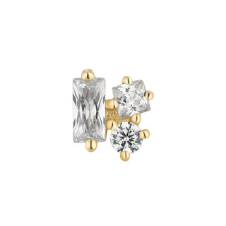 Mood - CZ - Threadless End Threadless Ends Buddha Jewelry Yellow Gold  