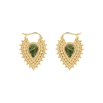 Nostalgia Gold Plated Weights with Moss Agate Weights Buddha Jewelry