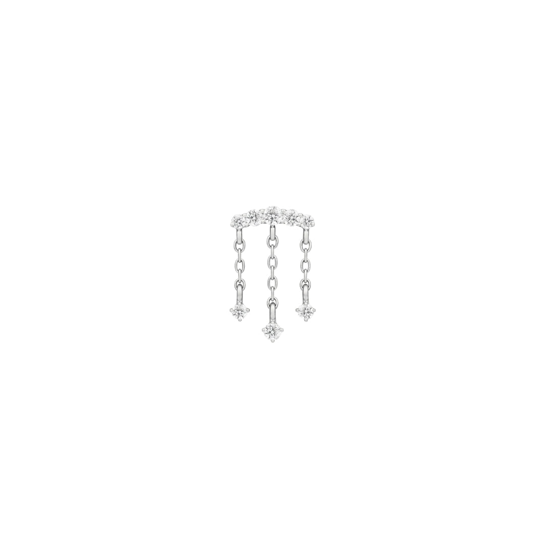 Moving On Threadless End with CZ Threadless Ends Buddha Jewelry 14k White Gold