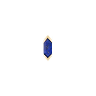Mystic Threadless End with Lapis Threadless Ends Buddha Jewelry Yellow Gold