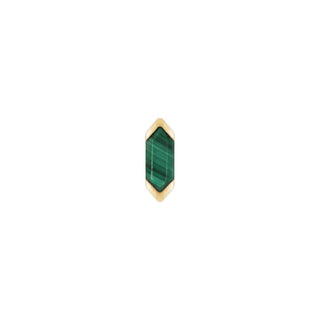 Mystic Threadless End with Malachite Threadless Ends Buddha Jewelry Yellow Gold