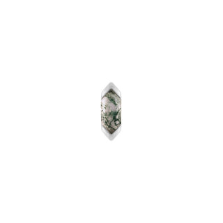 Mystic Threadless End with Moss Agate Threadless Ends Buddha Jewelry White Gold