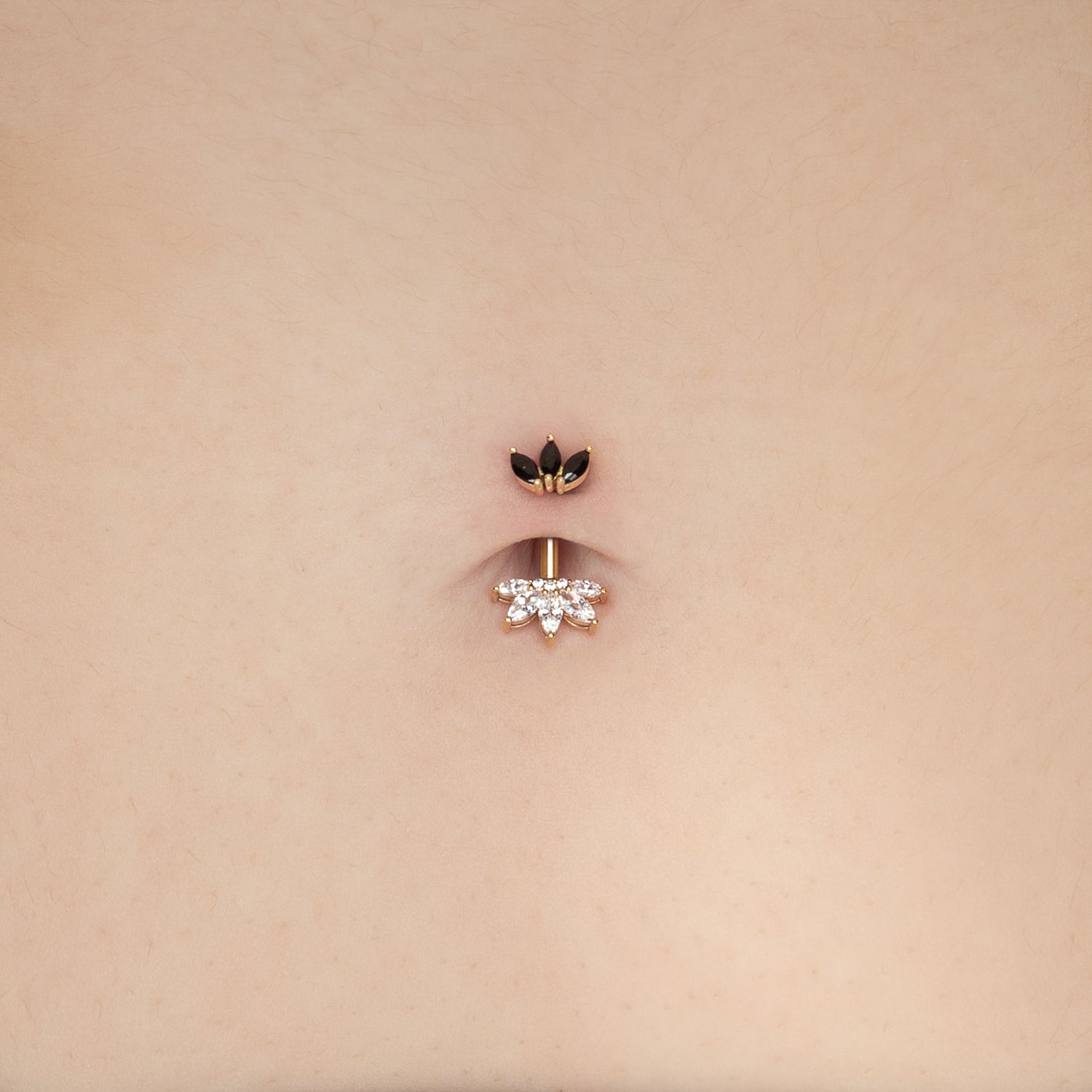 Moet Threadless End with Black Spinel Threadless Ends Buddha Jewelry