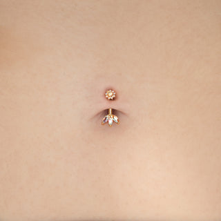 Eloise Flower - Mercury Mist Topaz - Threadless End Threadless Ends Buddha Jewelry   