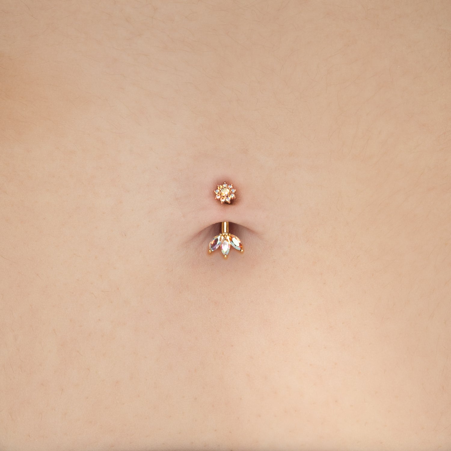 Moet Forward Facing Threadless End with Mercury Mist Topaz Threadless Ends Buddha Jewelry