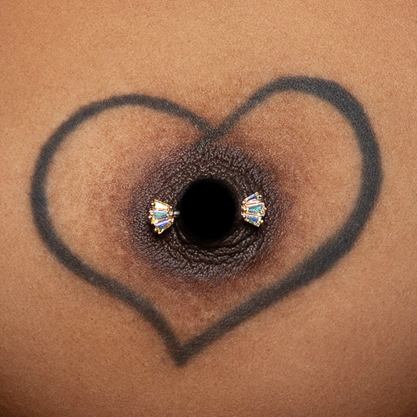 Gemma Trios Forward Facing Threadless End with Mercury Mist Topaz Threadless Ends Buddha Jewelry