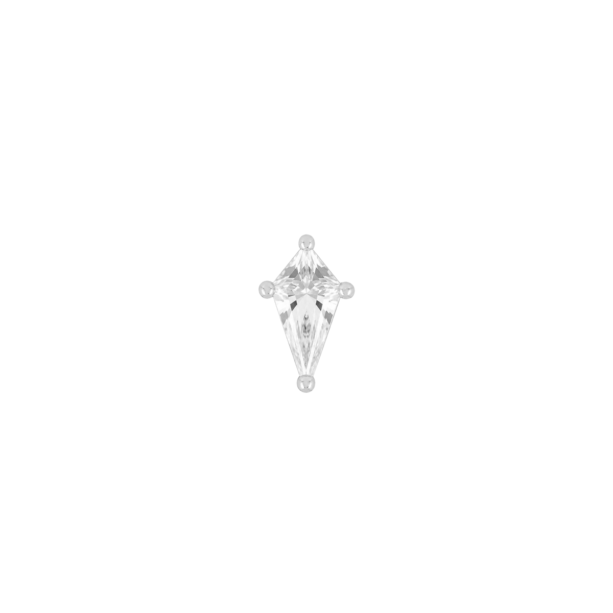 Nolita Threadless End with CZ Threadless Ends Buddha Jewelry 14k White Gold