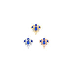 APP-Oleander Threadless End with Blue Sapphire (Lab Grown) Threadless Ends Buddha Jewelry